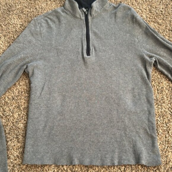 Michael Kors Men’s Half Zip Pullover Sweater Grey Size Large - Picture 3 of 9
